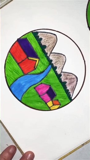 Scenery Drawing #landscape #drawing #art #creative #shortvideo #ytshorts