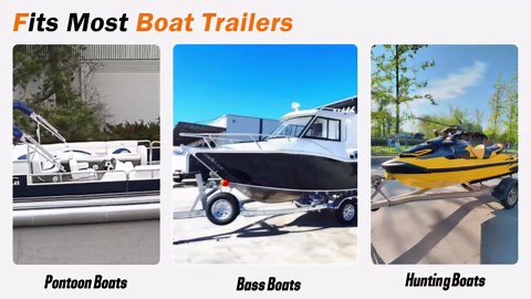 Upgraded Heavy Duty Boat Trailer Steps with Handrail, Non-Slip Trailer Tongue Ladder, 450Lbs Capacity, Anti-Rust Boat Steps for Trailer, Fits for Bass & Pontoon Boats