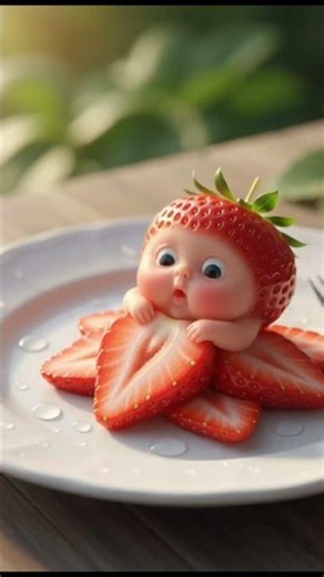 🍓 “Sweet Sips for a Sweet Strawberry” #funnymoments #viralvideo