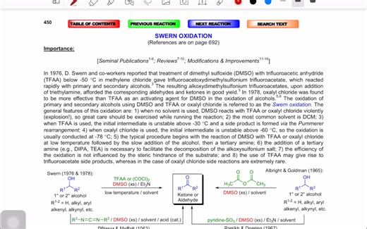 有机人名反应-Swern Oxidation