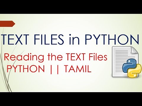 How to read the text files in Python || [TAMIL]