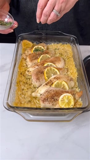 One pan Lemon Chicken with Orzo | Robyn Q