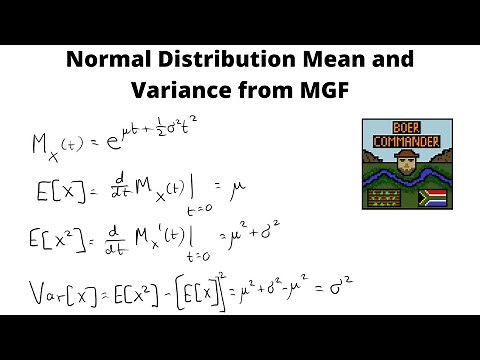 Normal Distribution Mean and Variance Proof