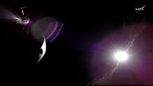 A solar eclipse from Orion.While new high-quality images have not yet been published, you can view footage captured by a GoPro mounted on the spacecraft's solar panels—a unique moment when the Moon blocked the Sun for the Artemis 2 crew. After the Sun's disk disappeared behind the Moon, the solar corona—the outer layers of our star's atmosphere—became visible. We now await high-quality images of this event.