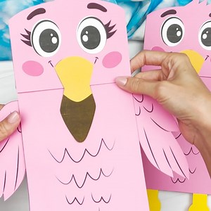 2K views · 44 reactions | 囹 Paper Bag Flamingo Craft ✂️ Get the template on the blog | Simple Everyday Mom | Facebook