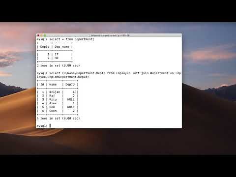MySQL Tutorial for Beginners 36 - MySQL LEFT JOIN
