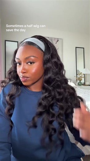 Effortless Fall Hairstyle with Kinky Straight Half Wig