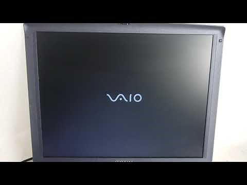 Retro Sony VAIO startup logo animation with audio