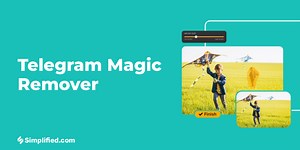 Remove Telegram from Photo with AI Magic Tool
