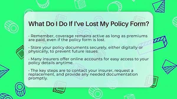 What Do I Do If I've Lost My Policy Form? - Auto Coverage Explained