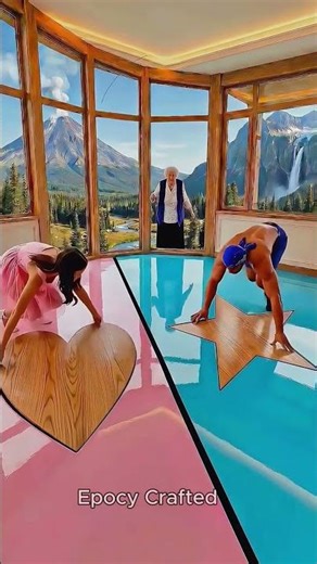 THIS DOUBLE FLOOR IS SO CRAZY 😱 Luxury Lava vs Ice Epoxy Floor