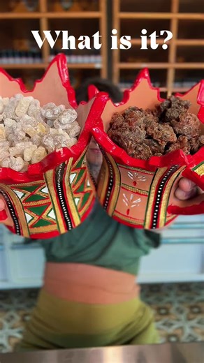 Most people have heard of frankincense and myrrh. Very few people have actually seen what they look like. Frankincense is not a powder or a stick. It is resin. Tears from the Boswellia tree that harden in the desert air. We sort ours into several grades. Black Sacra. Darker tears with a deep resinous character. Excellent for burning. Orange Sacra. Bright amber pieces with a warm citrus leaning aroma. True Hojari. A mixed grade that keeps the full range of the tree together. Royal Green Hojari. P
