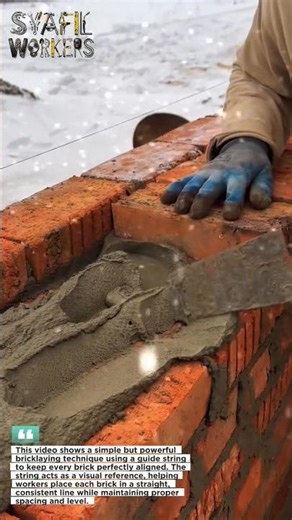Bricklaying Hack That Saves HOURS – Perfect Straight Line Every Time!
