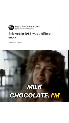 Snickers Ads Were So Different in 1988 🍫 #shorts