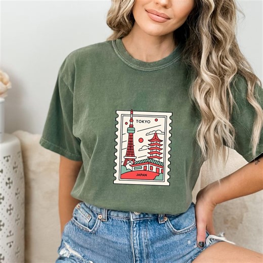 Tokyo Postcard Sticker, Japanese Travel Aesthetic Sticker, Retro Mail Art Sticker, Tokyo Street Style Decal, Travel Lover Gift - Etsy