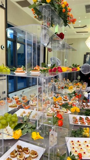 CHRISTIANA B. DANKWAH on Instagram: "An elevated canapé tower, designed for UMB’s end-of-year party 🥳 Corporate dining, done right.An elegant statement in every bite ✨"