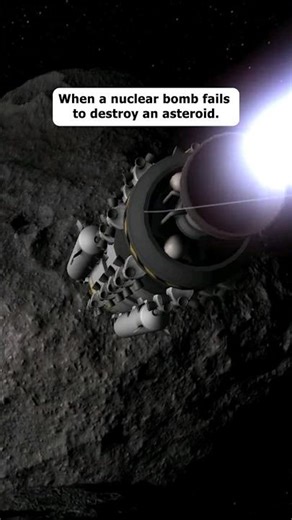 Nuking an asteroid but you fail to blow it up… #kerbalspaceprogram