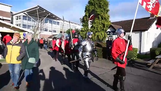 Medieval Race Day Wetherby Races: Horses and jockeys compete for victory in the prestigious William 