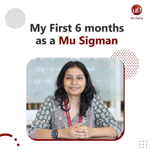 In this video, Lekshmi Sharma takes you on a journey through her first 6 months at Mu Sigma, exploring the rigorous training process that challenged her to step out of her comfort zone and pushed her to new heights. From navigating the learning curve to taming uncertainties, watch how Lekshmi laid the groundwork for a successful journey as a trainee decision scientist prepared to confront real-world challenges. #MuSigma #LifeAtMuSigma | Mu Sigma Inc. | Facebook