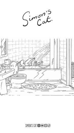 1M views · 28K reactions | Looking for water in all the wrong places... #catinthebathroom  | Simon's Cat | Facebook