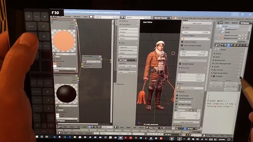 Review: Blender on the Microsoft Surface Go