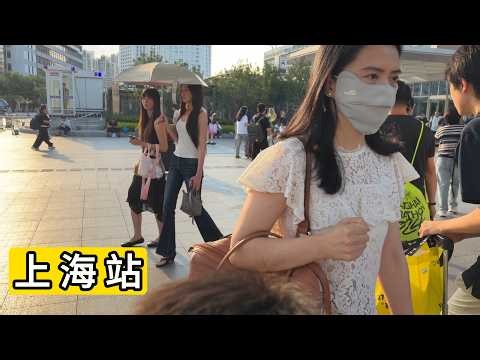 Z304次列车 上海火车站进站情况 Shanghai Railway Station.China