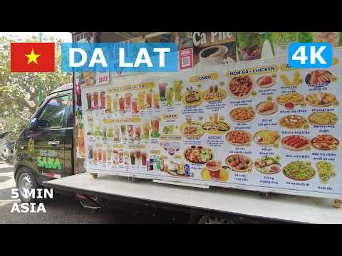 🇻🇳 Vietnam - Da Lat: 5 Minutes Walking Tour - 4K