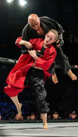 Young Female Fighter Takes On Experienced Kung Fu Master #kungfu #wushufight #fight #martialarts