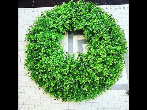 How to make Farmhouse style Boxwood wreath for your door or home