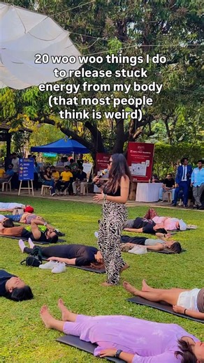 Your anxiety isn’t always a mindset problem. Sometimes it’s just trapped energy in the body. Before I journal. Before I overthink. Before I spiral. I MOVE it. Here are 20 simple ways I release stuck energy from my nervous system womb space: 🌿 20 SIMPLE PRACTICES TO RELEASE STUCK ENERGY 1. Shake my whole body for 1–2 minutes 2. Deep sighing breath (inhale nose, loud exhale mouth) 3. Humming to vibrate my vagus nerve 4. Hip circles pelvic rolls 5. Free-form intuitive dancing 6. Cry without judgin