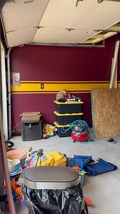 GARAGE MAKEOVER REVEAL! I’m so excited to finally share our garage space that we’ve been *slowly* working on since the summer! Starting out, our garage was dark and disorganized but thanks to a fresh coat of white paint and some overhead storage racks and floor tiles from @saferacks [g i f t e d], it’s a completely new space! We added 5 overhead racks which gave us a TON of additional storage space and allowed us to get all the clutter off the floors. We also added their garage floor tiles which