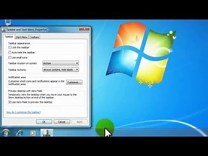 Setting Auto Hide Taskbar Windows 7