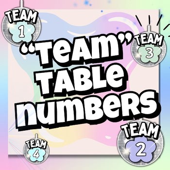 Disco Table (Team) Numbers - Groovy Swiftie Classroom