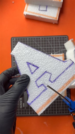 Decoration foam cutting part1 #foamcutting #satisfying #craft #christmas #shorts