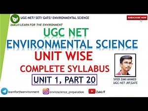 🔴UGC NET-Environmental Science|Syllabus Wise Preparation Unit1-Part 20