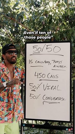 50/50 content code… 50% viral, 50% conversion 👇🏽 This means there’s content that gets eyeballs and there’s content that signs clients. Eyeballs come to the page with the viral stuff, interested prospects turn into potential buyers with the conversion stuff. Want to learn how to book more calls from your IG? Comment “10k” and let’s chat 👇🏽 | Brian Mark
