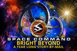 New backer reward just added! Bright Beyond is a yearlong, immersive sci-fi experience told through mailed correspondence between two characters unraveling a cosmic mystery. Set in the Space Command Universe, the story follows Lt. Cali Anders aboard a deep-space vessel and Admiral Rana Ly on Europa Station as they uncover an ancient alien construct that defies time, memory, and reality itself. Each month, subscribers receive beautifully crafted physical letters, star charts, sketches, classified