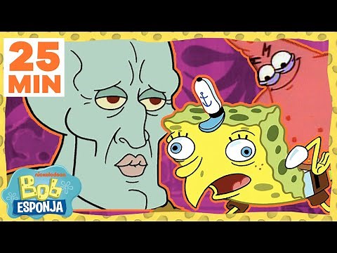 25 MINUTOS dos momentos dos memes mais engraçados do Bob Esponja | Bob Esponja em Português