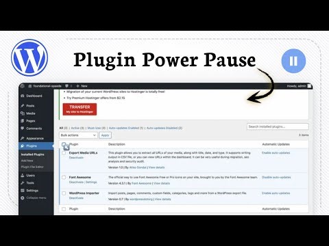 How to deactivate a WordPress plugin (Clean Reset)