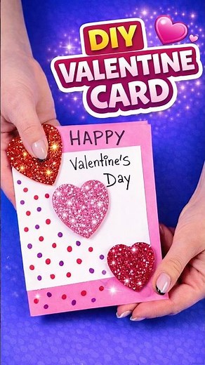 Easy DIY Valentine’s Day Card 💖 Tutorial for Kids & Beginners #diy #craft #craftyfun #kids