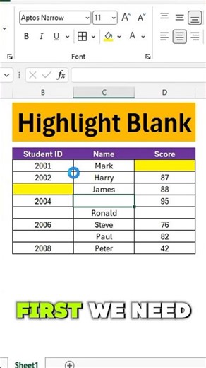 How to Highlight Blank Cells in Excel | Quick & Easy Method