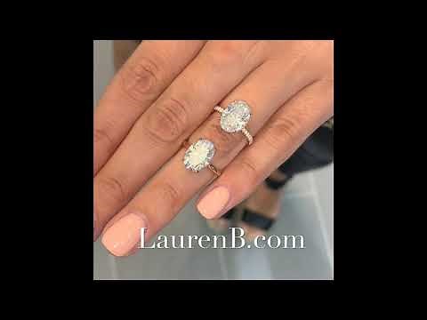 Oval Moissanite Ring Comparison: Crushed Ice VS Brilliant Cut