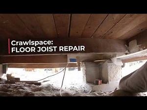 Floor Joist Sister Repair in Crawlspace with Cedar in Orlando, Florida