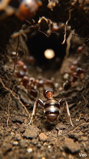 POV Inside an Ant Colony — Filmed From an Ant’s Back 🐜🔬 #shorts #pov #ants