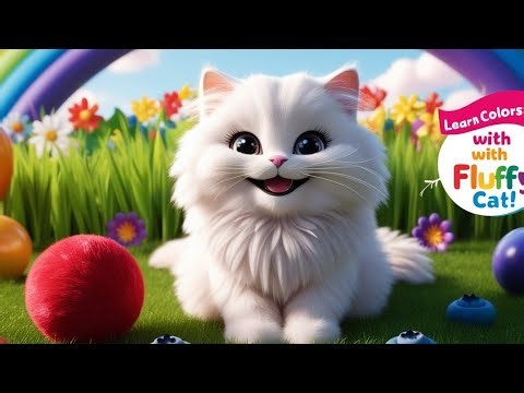 "🐱✨ Color Adventure with Fluffy Cat! 🎨😍 Fun Learning for Toddlers!"