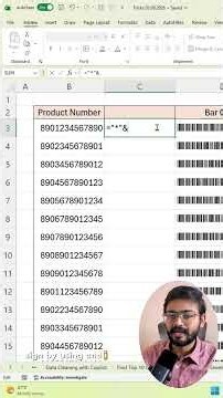 Don't Create Bar Code in Excel Manually‼️Instead Use Amazing Trick #excel #exceltips #shorts