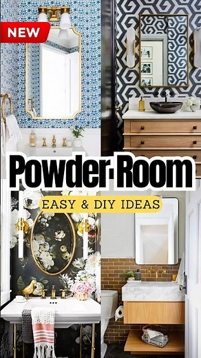 Modern Small Powder Room Ideas 2025 | Stylish Half Bath & Vanity Decor Inspiration