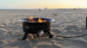 Flame King 24" Portable Propane Fire Pit Bowl FPG6502D with Auto Igniter & Smokeless Flame