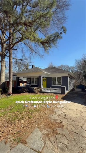This 1920s four-sided brick Craftsman bungalow in Historic West End is full of original charm! Original hardwoods, classic windows, built-ins, and a brick fireplace keep the historic feel intact, while the semi-open layout connects the living, dining, and updated kitchen with quartz counters, stainless appliances, and a gas range. Three bedrooms sit privately down the hall, including a primary suite, plus a stylish hall bath that adds personality. Rare for homes like this, the finished basement 