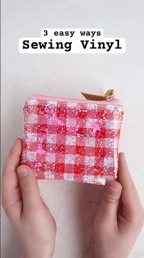 3 easy ways sewing vinyl ✨ how to sew vinyl for bag makers #sewingtutorial